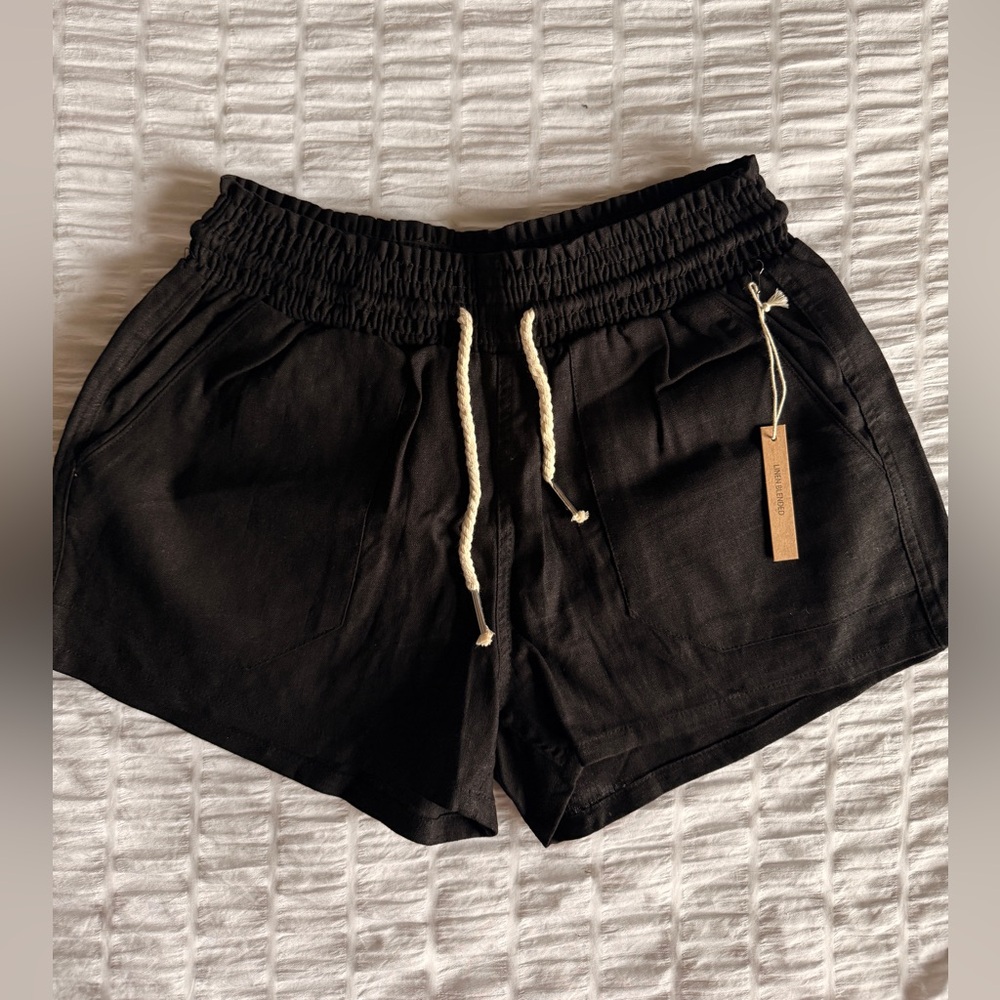Love Tree Black High Waist Women's Shorts